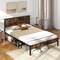 Platform Bed Frame with High Headboard and Mute Bar Perfect for Dorms or Kids